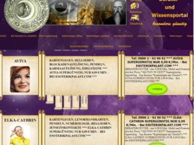 Esoterikportal Esoterikline Job Jobangebot Kartenlegen Hellsehen Astrologie Arbeit Nebenjob - 1